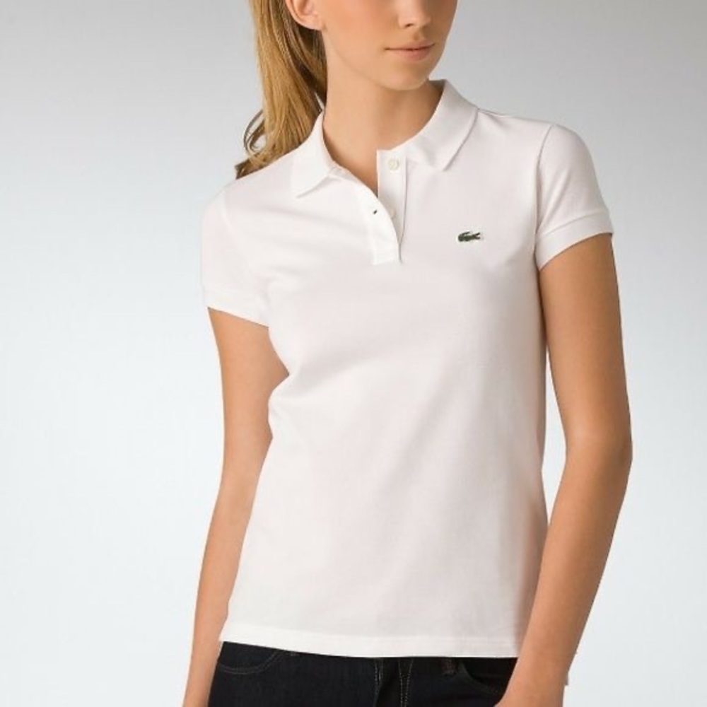 White Lacoste Polo